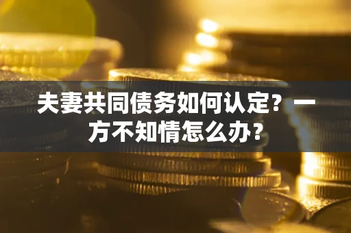 北京夫妻共同债务如何认定？一方不知情怎么办？