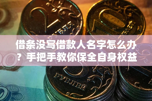 北京借条没写借款人名字怎么办？手把手教你保全自身权益