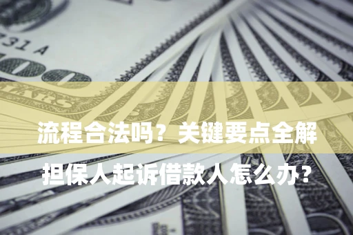 北京

担保人起诉借款人怎么办？流程合法吗？关键要点全解析